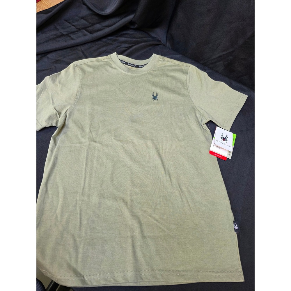 Spyder Mens Skier Graphic T-Shirt Brown Stone Green SMK141 Small NWT